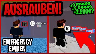 Wir RAUBEN die BANK aus KRIMINELLER in EMERGENCY EMDEN sein  Roblox Emergency Emden Deutsch [upl. by Wendi989]