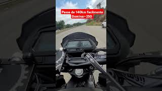 Dominar250 passa fácil de 140km dominar250 bajaj shineray motovlog honda suzuki triumph bmw [upl. by Ahsed]