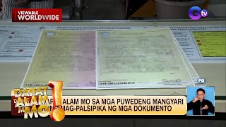 Usapang falsification of public documents  Dapat Alam Mo [upl. by Read711]