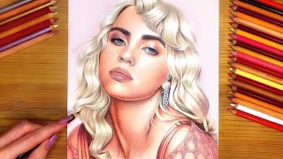 Drawing Billie Eilish  Timelapse [upl. by Atinele360]