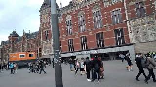 Amsterdam Centraal Station Largest Railway Station in Amsterdam The Netherlands [upl. by Ashby114]