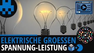 Elektrische Größen Spannung und Leistung │Physik Lernvideo Learning Level Up [upl. by Atteoj]