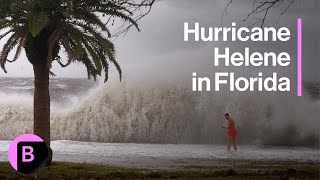 Hurricane Helene Makes Landfall in Florida [upl. by Alfy273]