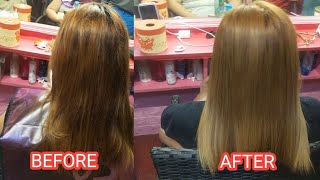 HAIR COLOR WITH BRAZILIAN KERATIN TREATMENT JANE SALON TV [upl. by Ecikram]