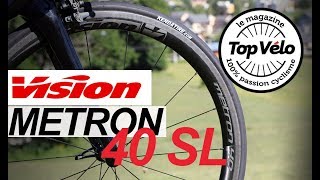 Essai roues vélo Vision Metron 40 SL à pneus [upl. by Hinman]