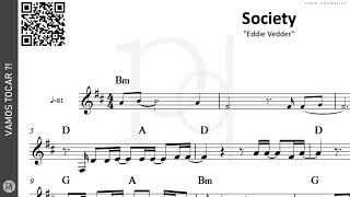 Society ♪ Eddie Vedder  Partitura [upl. by Muirhead124]