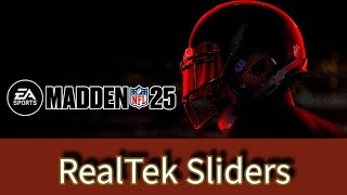 Madden 25 RealTek Sliders [upl. by Holmen]