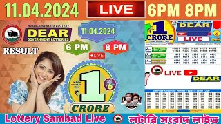 Lottery live dear sambad 6PM 8PM result today 11042024 nagaland lottery live [upl. by Oivat699]