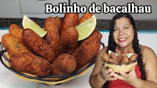 Bolinho de bacalhau sequinho e super gostoso  Vanuza Santos [upl. by Lyell]