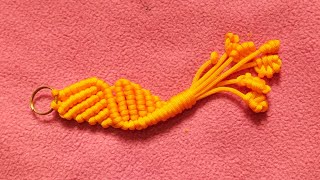 DIY macrame keychain tutorial for beginnersHandmade keychain [upl. by Aihsik]