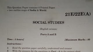 Class 10 Social St Board Exam Question Paper [upl. by Ladnor]