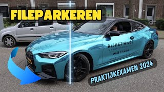 Fileparkeren  CBR praktijkexamen 2024 [upl. by Celeski770]