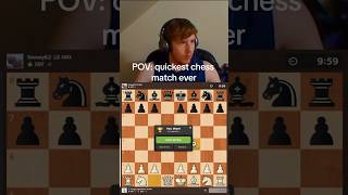 Quickest chess match of all time 😂 funny reaction gaming chess chessgame chesscom [upl. by Shiff]