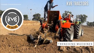 Trenching Machine by KVB TRACTORS  Krishan Engineering Works  trencher kvbtractors best [upl. by Filip]