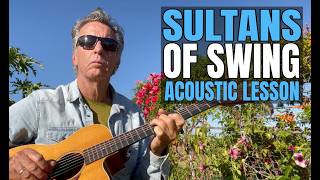 Sultans Of Swing Acoustic Guitar Lesson [upl. by Juxon]