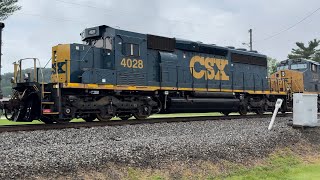 CSX M31604 With A SD403 And DODX Containers CSX Local Switching Ravenswood WV 60524 [upl. by Zelle]