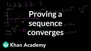 Proving a sequence converges using the formal definition  Series  AP Calculus BC  Khan Academy [upl. by Ahsemot]