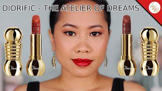 DIORIFIC  THE ATELIER OF DREAMS  rouge capucine taupe ispahan  REVIEW DEMO and SWATCHES [upl. by Adnerb]