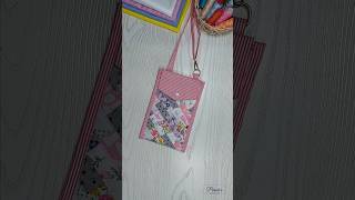 DIY Crossbody Bag Phone Pouch Crossbody  Phone Bag Made of Fabric Scarps [upl. by Merrie]