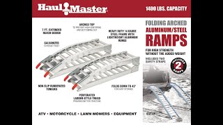 Harbor Freight HaulMaster 1400 Lbs folding ramps  Assembly and light review [upl. by Louisa]