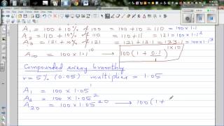 Proof of compound interest formula A  P1rnnt [upl. by Aicenav74]