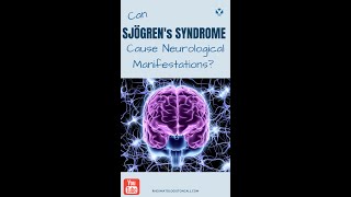 How can Sjogrens Syndrome affects your brain and peripheral nervous system [upl. by Adnilym]