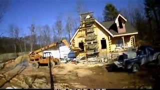 Log Home Construction Video  Time Lapse [upl. by Friede]