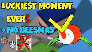 LUCKIEST MOMENT Ever  NO BEESMAS Update Bee Swarm Simulator [upl. by Ylac687]