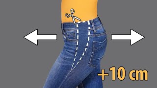 How to upsize jeans in the waist  my perfect sewing lifehack [upl. by Buffy132]