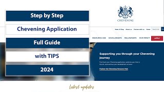 How To Fill The Chevening Scholarship Application Form 2024  Step by Step Guide [upl. by Oberstone890]