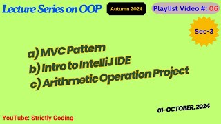 20241001  Sec3 MVC IntelliJIDE ArithMeticOperationFXMLProject [upl. by Occor251]