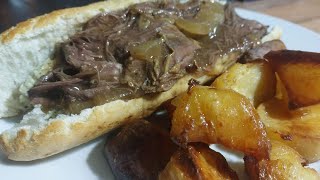 Beef Baguettes with Roast Potatos  crockpot Slowcooker Meals crockpotcooking slowcooker [upl. by Modeerf529]