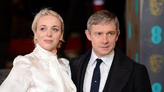 MARTIN FREEMANS threeword reply reveals his true feelings for Amanda Abbington after split [upl. by Simone348]