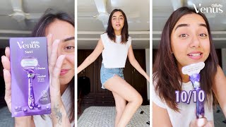 Venus Swirl Review with Prajakta Koli aka MostlySane  Venus Gillette India [upl. by Altaf980]