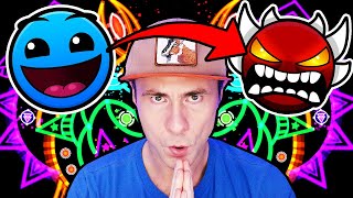 EASY to EXTREME DEMON CHALLENGE  Geometry Dash [upl. by Ajnin]