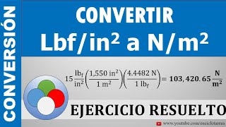 CONVERTIR DE Lbfin² a Nm² [upl. by Annissa898]