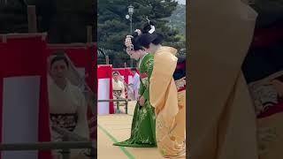 Beautiful Geisha Dancing at Heian Shrine in Kyoto Japan geisha kyoto kimono maiko [upl. by Silden256]