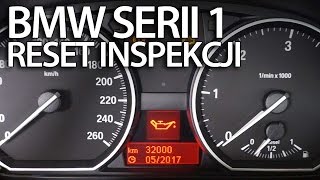 Kasowanie inspekcji serwisowej BMW Serii 1 E81 E82 E87 E88 reset przegląd serwis [upl. by Etnoek]