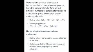 Metamerism with example class 11 chemistry shorts chemistry [upl. by Kurzawa]