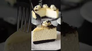 Vegan White Chocolate Cheesecake with Oreo Crust 😋🍰 Shorts INGREDIENTS amp LINK IN BIO [upl. by Voorhis]