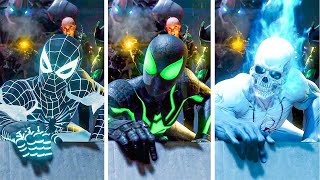 Marvels SpiderMan Remastered  SpiderMan Vs Sinister Six Scene With Every Suits [upl. by Oppen]