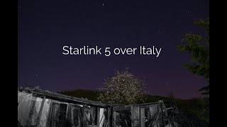 SpaceX Starlink 5 over me  Italy  with surprise [upl. by Niatsirk905]