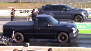 Jeep Trackhawk vs Chevy Silverado Drag Race [upl. by Namas]