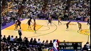 Knicks  Lakers 28031999  Knicks Lose Control Against Lakers [upl. by Agnimod326]