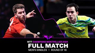 FULL MATCH  Patrick Franziska vs Hugo Calderano  MS R16  WTTMontpellier 2024 [upl. by Rae574]