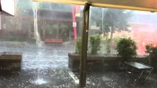 Insane hail storm Lady gets pummelled Brisbane Nov 27 [upl. by Ibson]