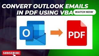 Convert outlook emails in PDF using VBA EXCEL vba and SQL [upl. by Zielsdorf]