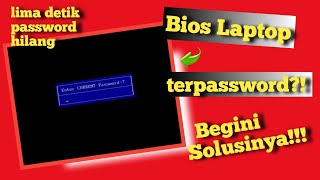 CARA RESET PASSWORD BIOS LAPTOP ACER TANPA BONGKAR 5 DETIK PASSWORD HILANG [upl. by Roseann282]