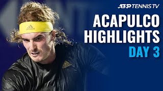 Tsitsipas Battles Isner AugerAliassime Targets QuarterFinals  Acapulco 2021 Highlights Day 3 [upl. by Azile]