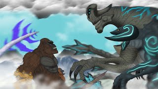 Shimo amp Kong vs Slattern  Scunner  Monsterverse x Pacific Rim 2  ANIMATION [upl. by Lyndy869]